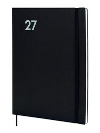 Finocam Agenda Anual 2027 Dynamic Mara Cosida Tapa Flexible Negro