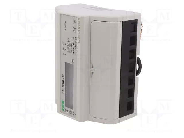 F&F LE-03M-CT Contador Digital Trifásico para Raíl DIN