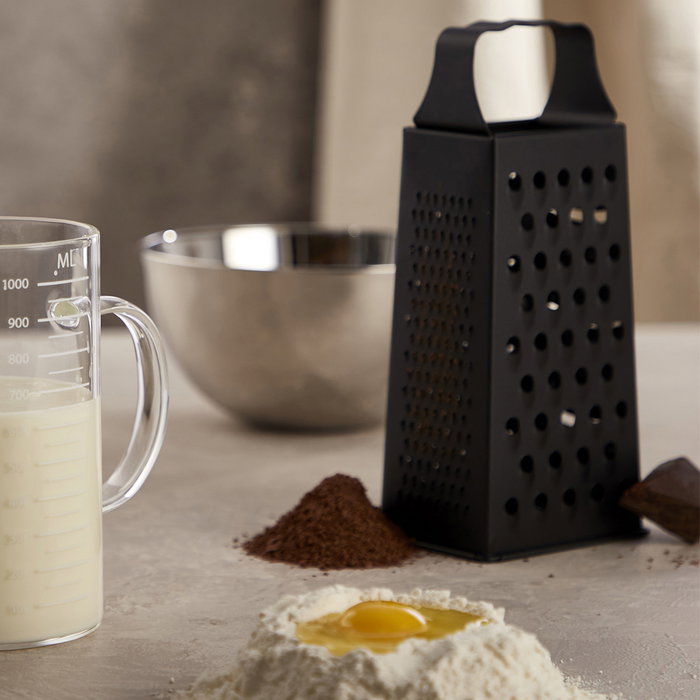 Day Rallador de Cocina 4 Caras, Acero Inoxidable, Antiadherente, Altura 23.5 cm