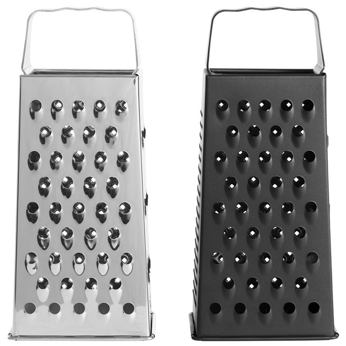 Day Rallador de Cocina 4 Caras, Acero Inoxidable, Antiadherente, Altura 23.5 cm