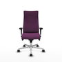 PIQUERAS Y CRESPO Sillón Albacete Morado con Mecanismo Sincro y Base de Aluminio