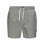 Bañador Hombre Only & Sons Onsted Stripe Seersucker Blanco Negro