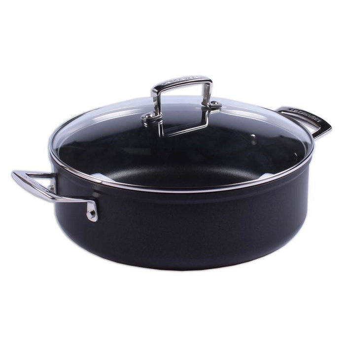 Le Creuset Sauteuse con Tapa de Vidrio 28cm Negra Le Creuset Sauteuse con Tapa de Vidrio 28cm Negra