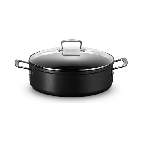 Le Creuset Sauteuse con Tapa de Vidrio 28cm Negra Le Creuset Sauteuse con Tapa de Vidrio 28cm Negra
