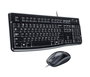 Logitech Teclado y Ratón con Cable USB, Distribución Alemana QWERTZ, Negro - Teclado Delgado y Resistente a Salpicaduras, Ratón Óptico HD