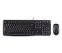 Logitech Teclado y Ratón con Cable USB, Distribución Alemana QWERTZ, Negro - Teclado Delgado y Resistente a Salpicaduras, Ratón Óptico HD