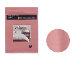Giftdecor Set 3 Sábanas para Cama de 90cm, 160x245cm Encimera + 45x110cm Almohada + 90x200cm Bajera, Color Rosa, 100% Poliester (Set de 12)