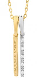 Secrecy Collar con Colgante One In A Million de Plata de Ley y Diamante