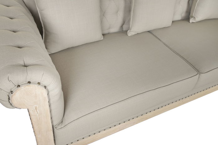 DKD Home Decor Sofá Item Home Verde Claro Natural 225 x 87 x 79 cm