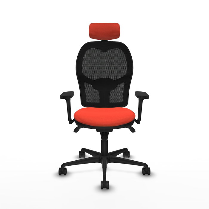 PIQUERAS Y CRESPO Silla de oficina Jorquera con mecanismo Sincro, Naranja oscuro y Negro PIQUERAS Y CRESPO Silla de oficina Jorquera con mecanismo Sincro, Naranja oscuro y Negro