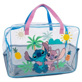 Disney Bolsa de Playa Angel & Stitch Transparente 50x40cm PVC