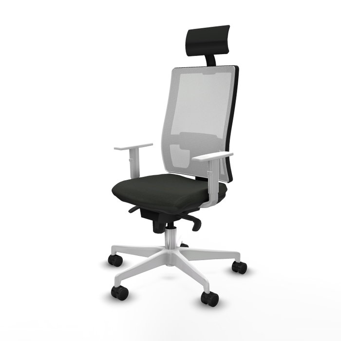 PIQUERAS Y CRESPO Silla de oficina Horna con mecanismo Sincro, Negro y Blanco PIQUERAS Y CRESPO Silla de oficina Horna con mecanismo Sincro, Negro y Blanco