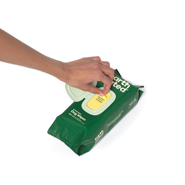Earth Rated Toallitas para Perros Bio Hipoalergénicas Sin Perfume, Pack de 100 Unidades