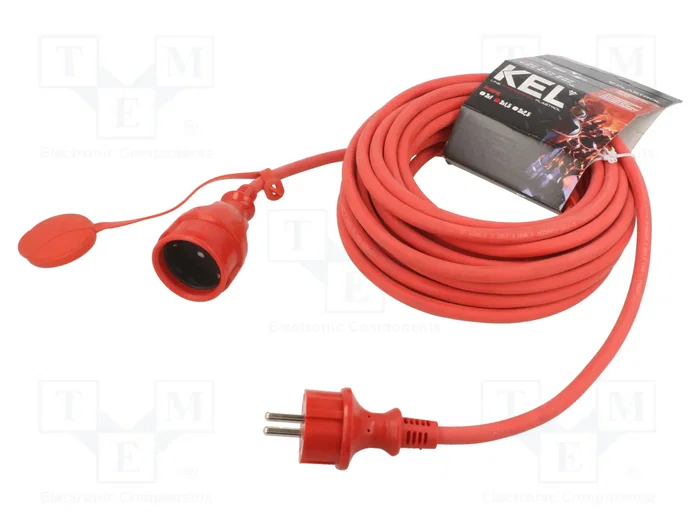 KEL Prolongador de alimentación H05RR-F 3G1,5mm2 10m Rojo KEL Prolongador de alimentación H05RR-F 3G1,5mm2 10m Rojo