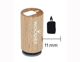 Woodies Sello mini de madera y caucho vela 15x25mm