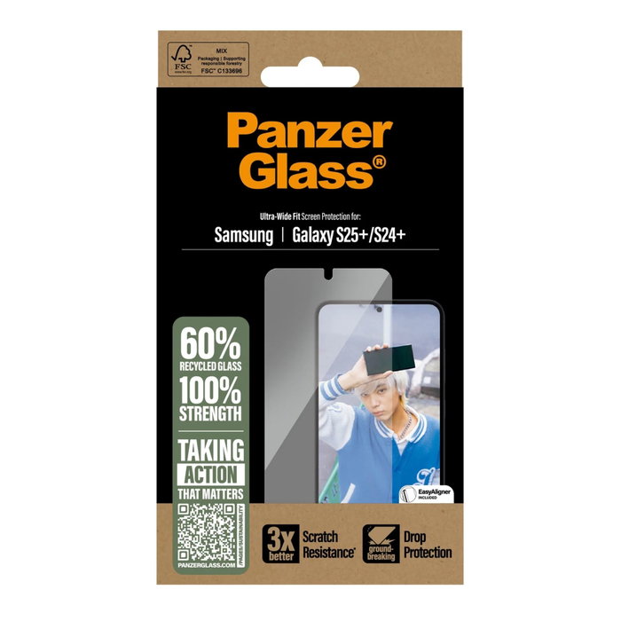 PanzerGlass Protector de Pantalla Samsung Galaxy S25+ y S24+ Ultra-Wide Fit