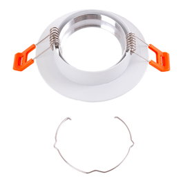 Aro Foco Downlight Circular Basculante Aluminio Blanco 93mm