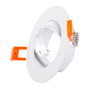 Aro Foco Downlight Circular Basculante Aluminio Blanco 93mm