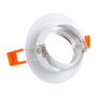 Aro Foco Downlight Circular Basculante Aluminio Blanco 93mm