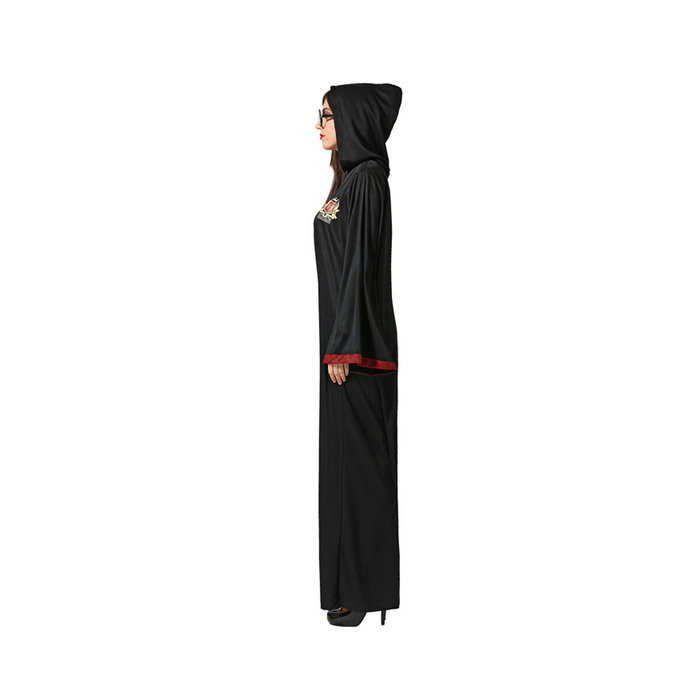 Disfraz Túnica Negra de Mago con Capucha Unisex para Adulto - Talla XL