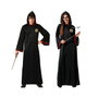 Disfraz Túnica Negra de Mago con Capucha Unisex para Adulto - Talla XL