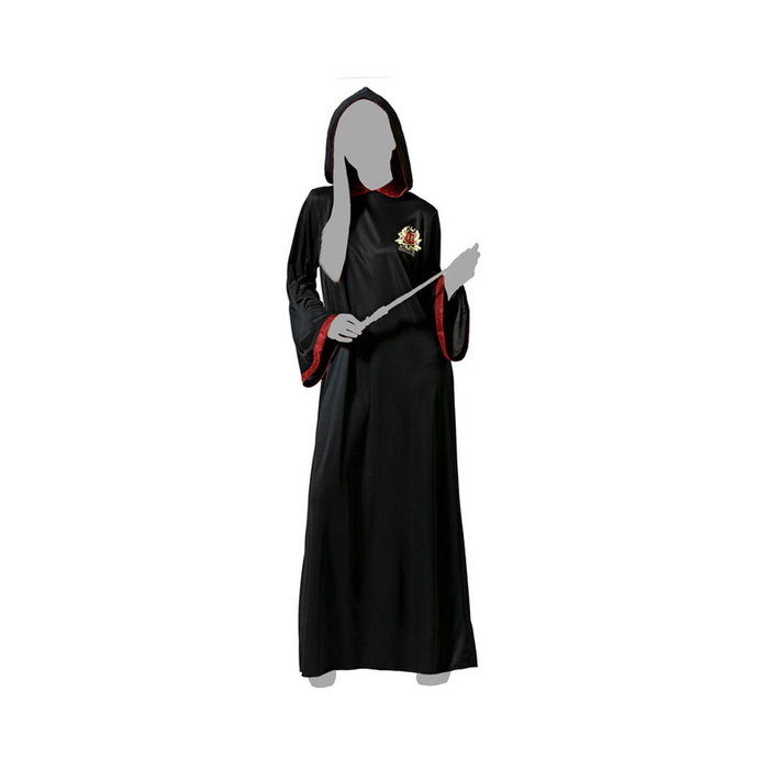 Disfraz Túnica Negra de Mago con Capucha Unisex para Adulto - Talla XL
