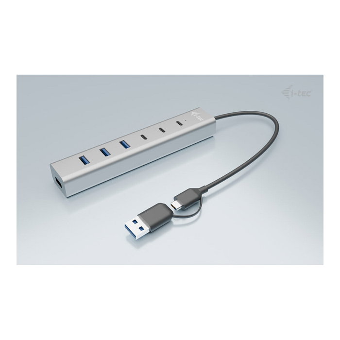 I-TEC USB-C/USB-A Charging Metal HUB 7 Port (3x USB-C, 4x USB-A)