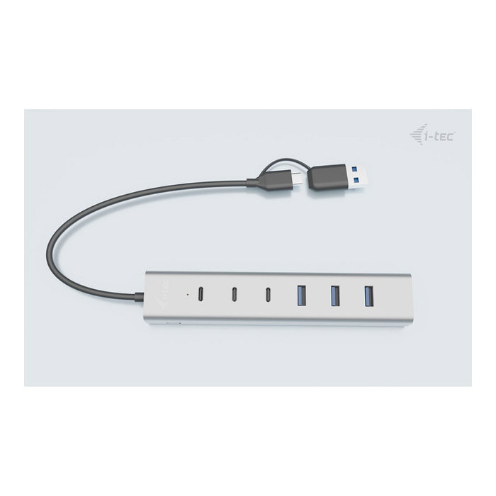 I-TEC USB-C/USB-A Charging Metal HUB 7 Port (3x USB-C, 4x USB-A)