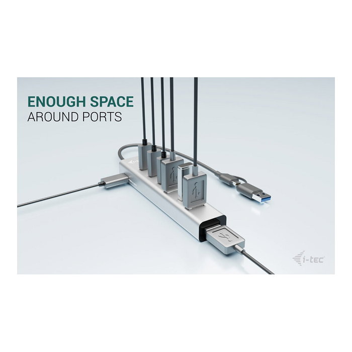 I-TEC USB-C/USB-A Charging Metal HUB 7 Port (3x USB-C, 4x USB-A)