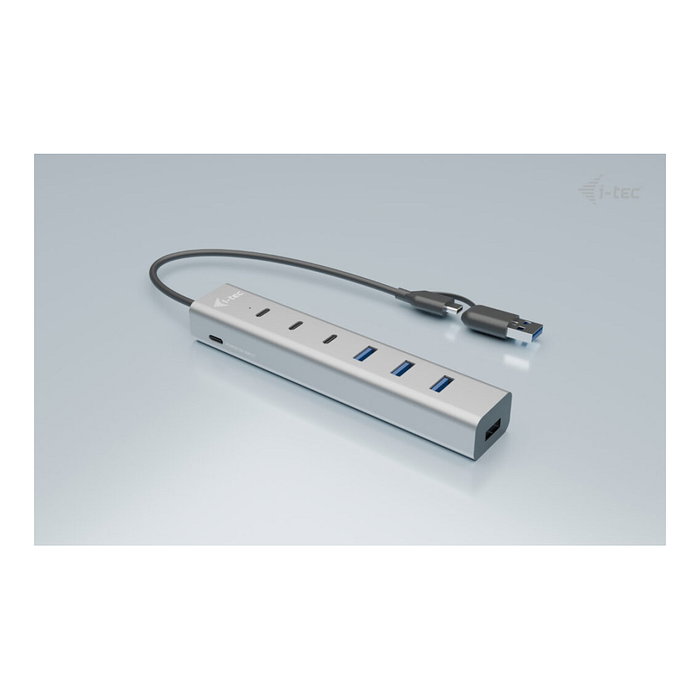 I-TEC USB-C/USB-A Charging Metal HUB 7 Port (3x USB-C, 4x USB-A)