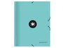 Antartik Carpeta clasificadora A4 de 12 departamentos con gomas, color verde menta