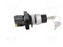 SPAMEL Interruptor rotativo con llave ST22 22mm Negro