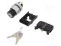 SPAMEL Interruptor rotativo con llave ST22 22mm Negro