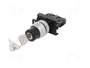 SPAMEL Interruptor rotativo con llave ST22 22mm Negro