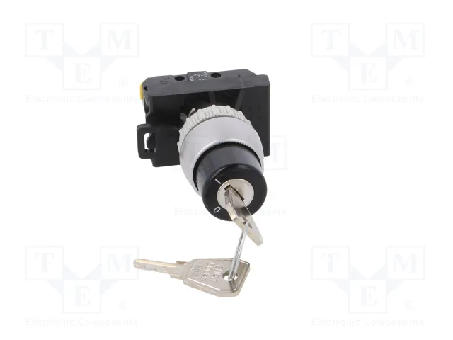 SPAMEL Interruptor rotativo con llave ST22 22mm Negro