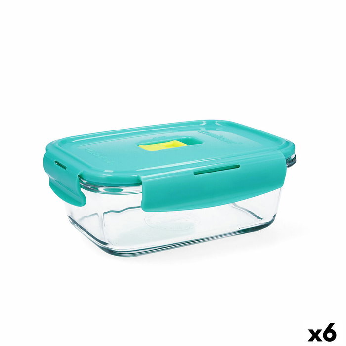 Luminarc Pure Box Holy Recipiente Rectangular Hermético de Vidrio - 82 cL (6 Unidades)
