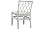 DKD Home Decor Silla de Ratán con Cojín Decapé Blanco