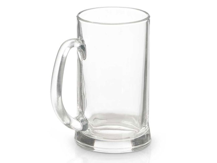 VIVALTO Jarra Cerveza 650 ml con Asa Transparente Vidrio 12x16x9 cm (Set de 18)