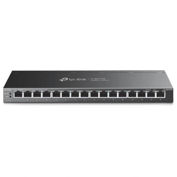 TP-Link TL-SG116P Switch No administrado Gigabit Ethernet PoE Negro TP-Link TL-SG116P Switch No administrado Gigabit Ethernet PoE Negro