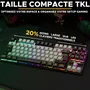 The G-Lab THE3760162055450 Teclado para juegos KEYZ CAESIUM RGB Gris y negro TKL