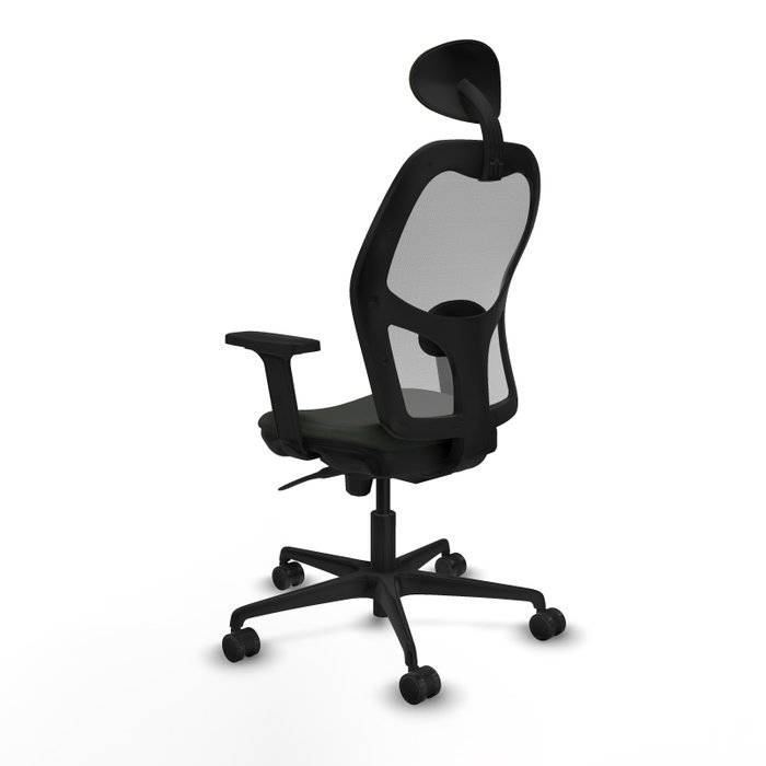 PIQUERAS Y CRESPO Silla de oficina Jorquera con mecanismo sincro, tela negra y malla gris PIQUERAS Y CRESPO Silla de oficina Jorquera con mecanismo sincro, tela negra y malla gris