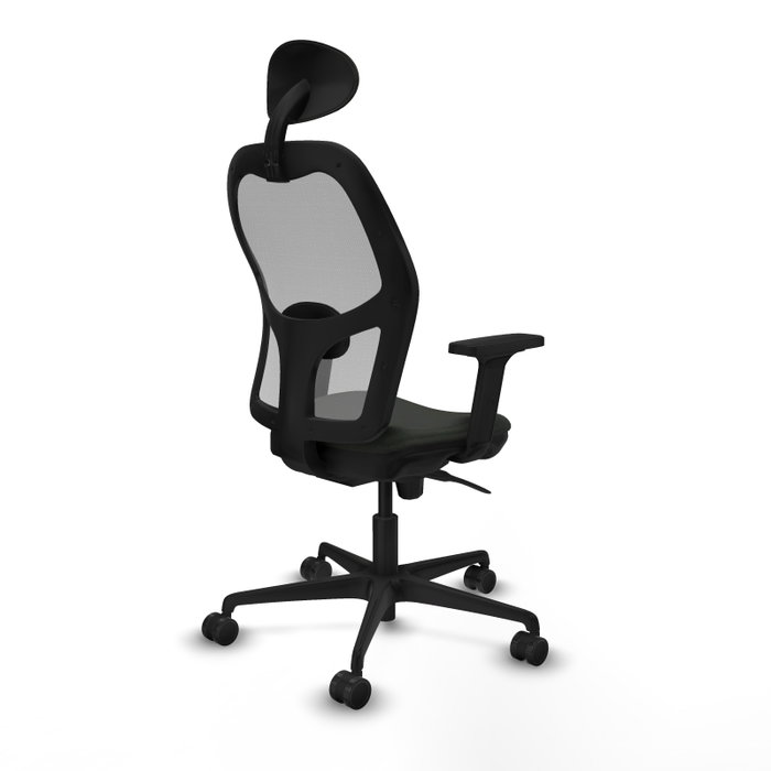 PIQUERAS Y CRESPO Silla de oficina Jorquera con mecanismo sincro, tela negra y malla gris PIQUERAS Y CRESPO Silla de oficina Jorquera con mecanismo sincro, tela negra y malla gris