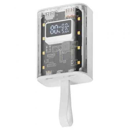 Mars Gaming Powerbank MPK-10K 10000mAh 22.5W Carga Rápida PD3.0 QC3.0 Blanca