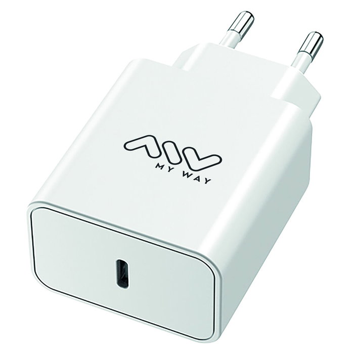 Myway Cargador de Pared MWACC0018 45W USB Tipo-C Blanco Myway Cargador de Pared MWACC0018 45W USB Tipo-C Blanco