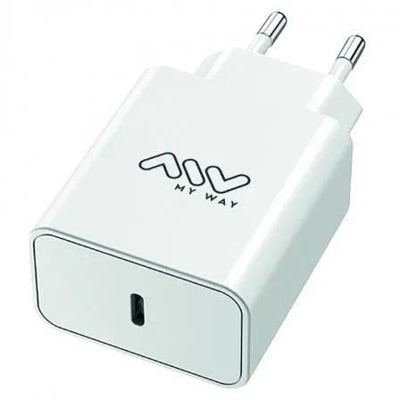Myway MWACC0018 Cargador de Pared 1xUSB Tipo-C 45W Blanco
