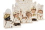 DKD Home Decor Set de Nacimiento de 5 Piezas en Resina Blanco y Dorado