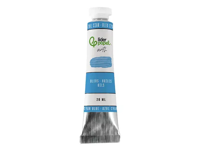 Liderpapel Pintura al Óleo Tubo de Aluminio 20 ml Azul Cian
