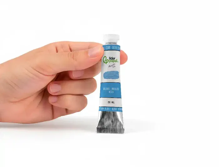 Liderpapel Pintura al Óleo Tubo de Aluminio 20 ml Azul Cian
