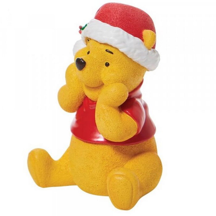 Enesco Figura Disney Winnie The Pooh Navidad - Resina de Piedra, 6 cm, Hecho a Mano