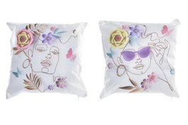 DKD Home Decor Cojines Surtidos Multicolor con Diseño Abstracto
